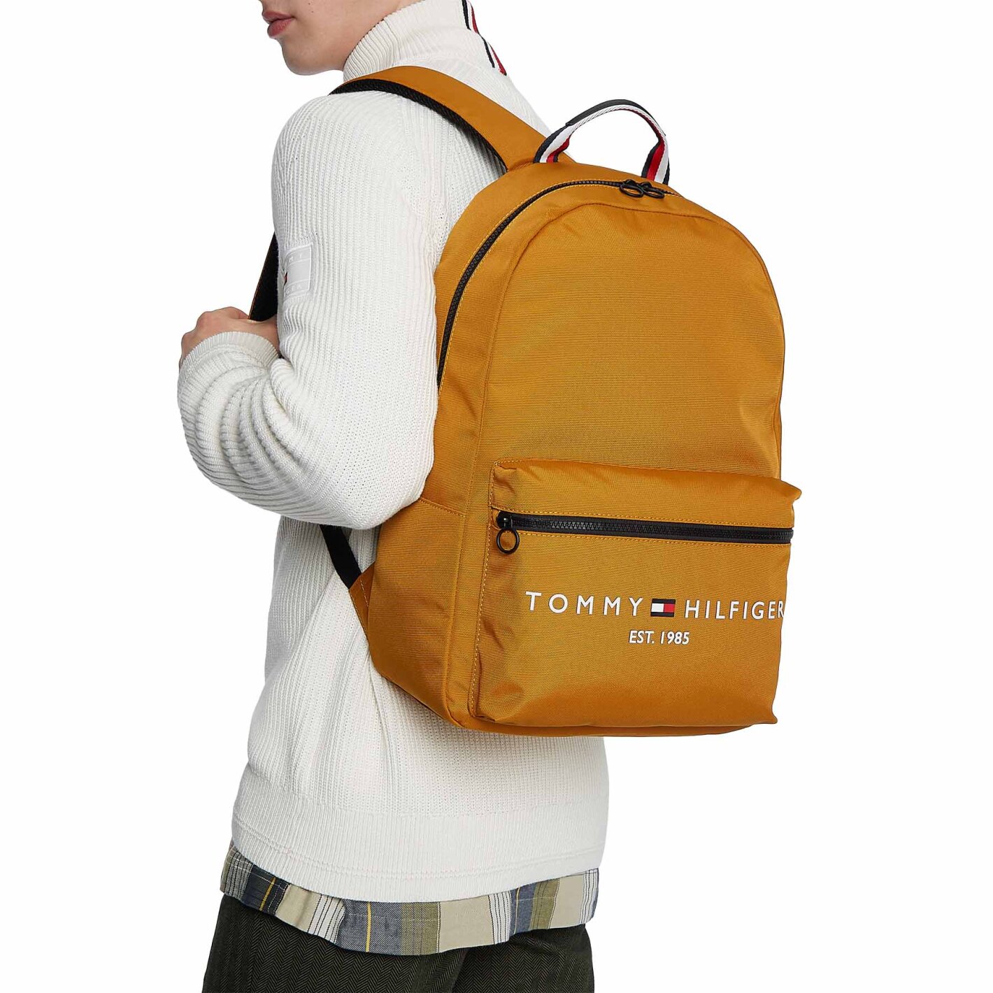 Shop nu Hilfiger rygsæk i gul I 100% genanvendt polyester