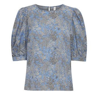 Pulz Jeans ( Dame )  - PULZ - PZHARLOW BLO | SKJORTE BLUE PRINTED