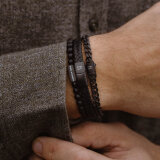 STEEL & BARNETT - Steel & Barnett - Natural Ned Black Edition | Armbånd Sort