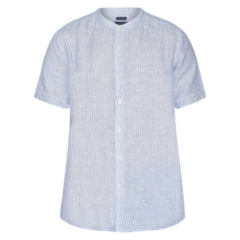 Signal - Signal - Strip granddad shirt | K/Æ Skjorte True Blue