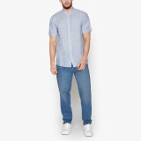 Signal - Signal - Strip granddad shirt | K/Æ Skjorte True Blue