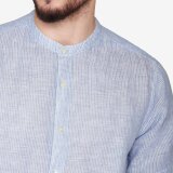 Signal - Signal - Strip granddad shirt | K/Æ Skjorte True Blue