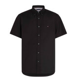 Tommy Hilfiger  - Tommy Hilfiger - Flex poplin shirt | K/Æ Skjorte Black