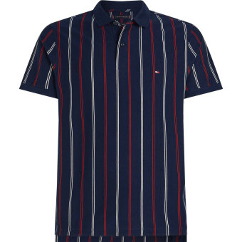 Tommy Hilfiger  - Tommy Hilfiger - Vertical strip polo | Polo t-shirt Carbon Navy stripe