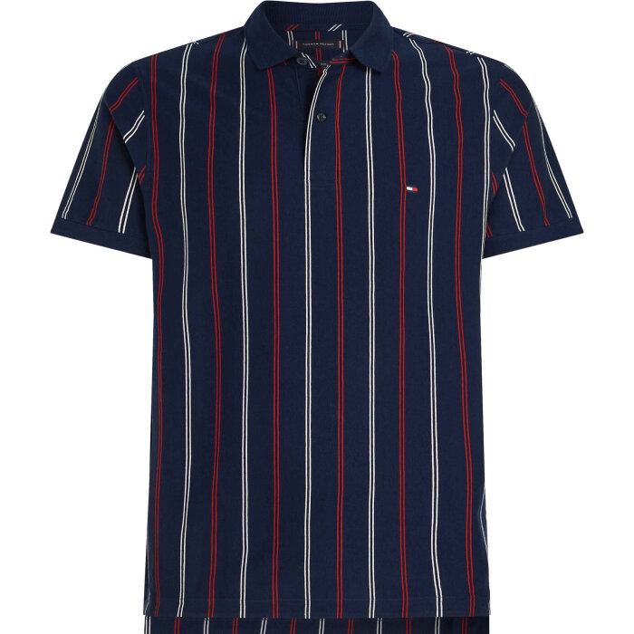 Tommy Hilfiger  - Tommy Hilfiger - Vertical strip polo | Polo t-shirt Carbon Navy stripe