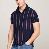 Tommy Hilfiger  - Tommy Hilfiger - Vertical strip polo | Polo t-shirt Carbon Navy stripe