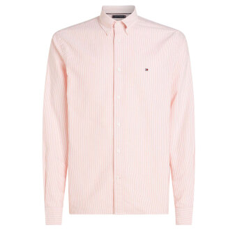 Tommy Hilfiger  - Tommy Hilfiger - Heritage oxford stripe shirt | Skjorte Orange Thunder