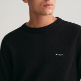 Gant - Gant - Cotton pique crew neck | Strik Sort