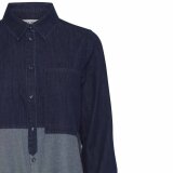 Pulz Jeans ( Dame )  - PULZ - PZSYLVIE SHIRT | SKJORTE UN WASHED DENIM