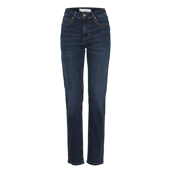 Pulz Jeans ( Dame )  - PULZ - PZEMMA HW JEANS W DECO | JEANS DARK BLUE DENIM