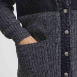 Pulz Jeans ( Dame )  - PULZ - PZANKE MIX FABRIC | CARDIGAN BLACK DENIM