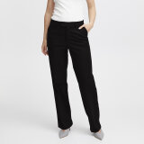 Pulz Jeans ( Dame )  - PULZ - PZBINDY HW PANT WIDE LEG | BUKSER BLACK BEAUTY