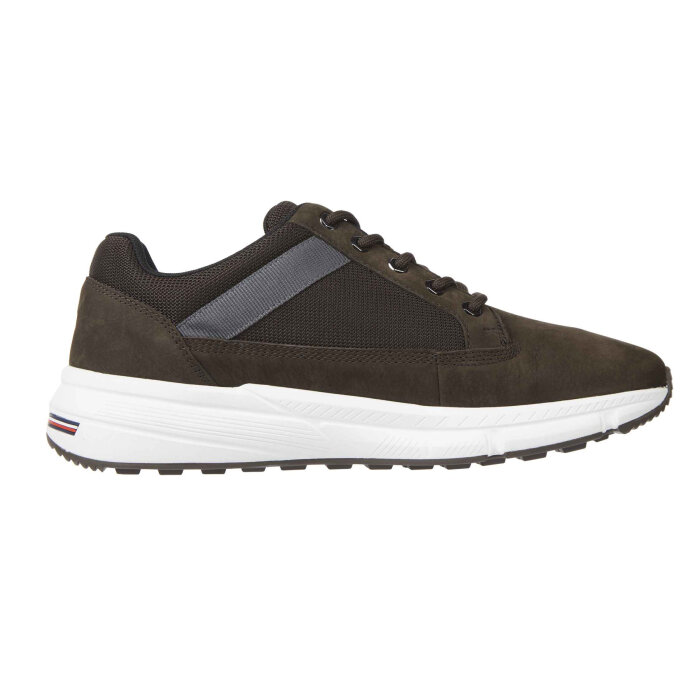 Tommy Hilfiger  - Tommy Hilfiger - Nubuck mix hybrid shoe | Sko Dark Coffee