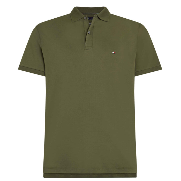 Tommy Hilfiger  - Tommy Hilfiger - Liquid cotton regular | Polo T-shirt Army Grøn