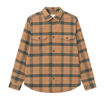 LES DEUX - Les Deux - Lennon flannel shirt | Skjorte Tobacco Brown