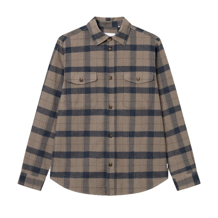 LES DEUX - Les Deux - Lennon flannel shirt | Skjorte Desert Taupe