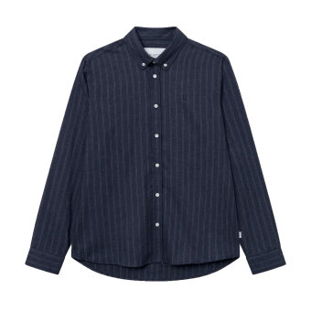 LES DEUX - Les Deux - Desert stripe shirt | Skjorte dark Navy