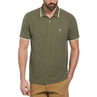 Original Penguin - Penguin - Sticker Pete | Polo T-shirt Dusty Olive