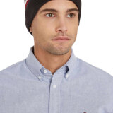 Tommy Hilfiger  - Tommy Hilfiger - Corp love stripe beanie | Strik hue Black