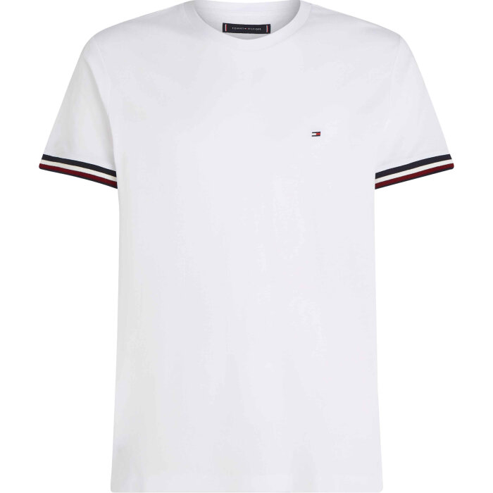 Tommy Hilfiger  - Tommy Hilfiger - Global stripe cuff tee | T-shirt White