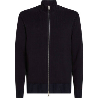 Tommy Hilfiger  - Tommy Hilfiger - Mouline zip cardigan | Strik Desert sky