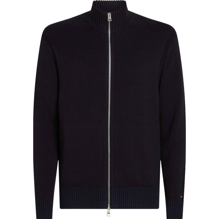 Tommy Hilfiger  - Tommy Hilfiger - Mouline zip cardigan | Strik Desert sky