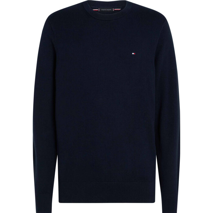 Tommy Hilfiger  - Tommy Hilfiger - TH cotton/cashmere crew neck | Strik desert Sky