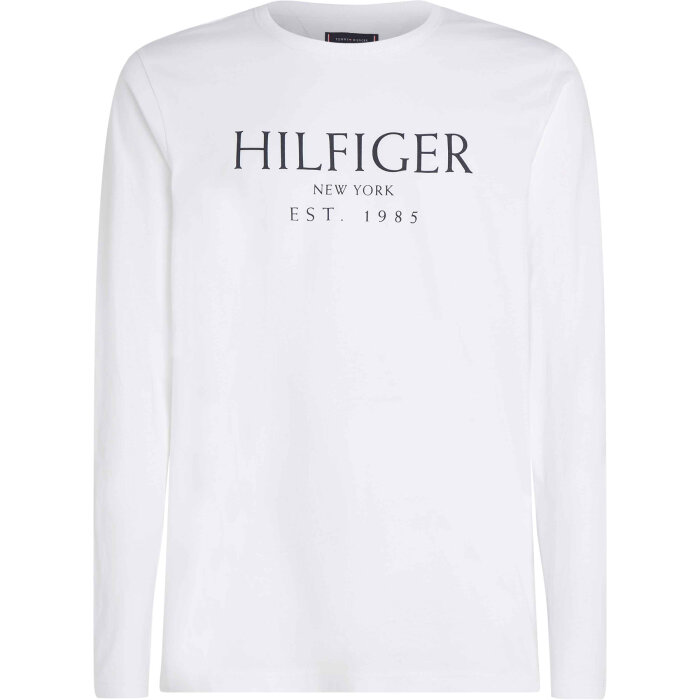 Tommy Hilfiger  - Tommy Hilfiger - Big Hilfiger tee LS | L/Æ T-shirt White