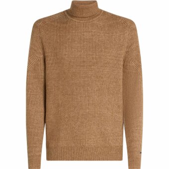 Tommy Hilfiger  - Tommy Hilfiger - Structure mouline roll neck | Strik Ivory Mouline