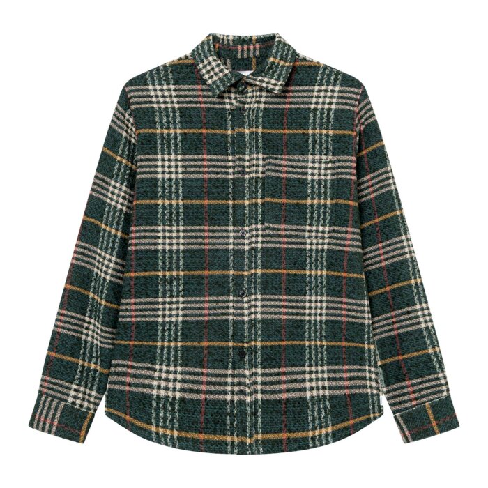 LES DEUX - Les Deux - Kaleb check | Overshirt Pine Green 