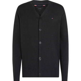 Tommy Hilfiger  - Tommy Hilfiger - Cotton cashmere cardigan | Cardigan Dark Grey