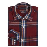 Tommy Hilfiger  - Tommy Hilfiger - Heavy brushed check shirt | Skjorte Vinrød