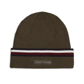 Tommy Hilfiger acessories - Tommy Hilfiger - TH corp love stripe beanie | Strikhue Army Green