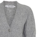 Pulz Jeans ( Dame )  - PULZ - PZASTRA SHORT | CARDIGAN LIGHT GREY