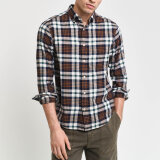 Gant - Gant - Flannel plaid shirt | Skjorte Cacao