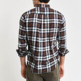 Gant - Gant - Flannel plaid shirt | Skjorte Cacao