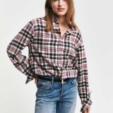 Gant - Gant - Flannel plaid shirt | Skjorte Cream