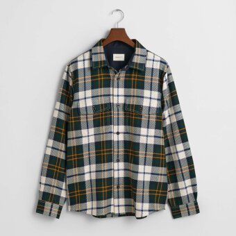 Gant - Gant - Herringbone | Overshirt Tartan Green