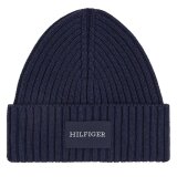 Tommy Hilfiger acessories - Tommy Hilfiger - Monotype patch cotton beanie | Strik Hue Space Blue