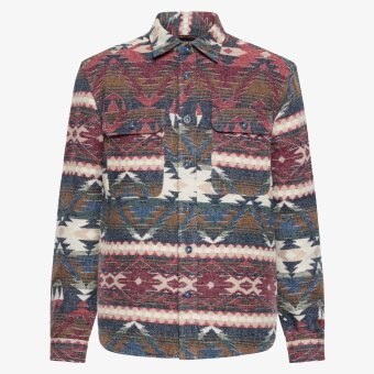 Signal - Signal - Aztec jacquard shirt | Overshirt Vintage Red