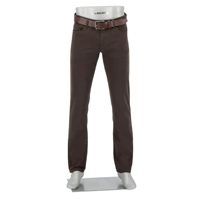 Alberto - Alberto - Pipe soft twill pants | Jeans 1607 542 Brown