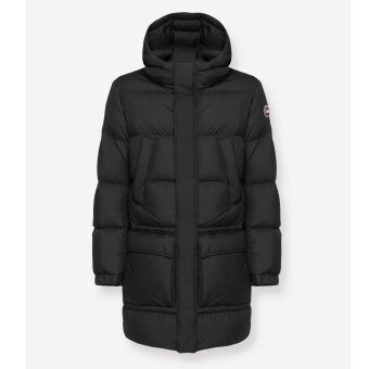 COLMAR - Colmar - Long Lenght Quilted Hoodie jacket | Dunjakke Black