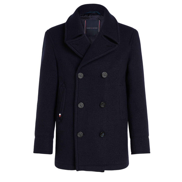 Tommy Hilfiger  - Tommy Hilfiger - The premium classic peacoat | Uldjakke Marineblå