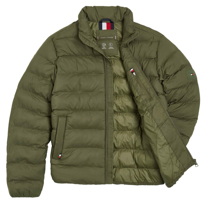 Tommy Hilfiger  - Tommy Hilfiger - Stand collar jacket  | Vindjakke Arme Green