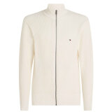 Tommy Hilfiger  - Tommy Hilfiger - Rib cotton zip | Cardigan Ivory