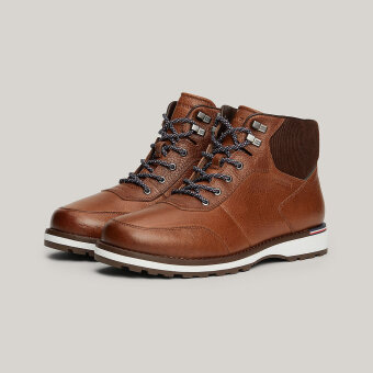 Tommy Hilfiger  - Tommy Hilfiger - Warm Corporate outdoor boots | Støvle Winter Cognac