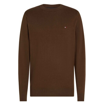 Tommy Hilfiger  - Tommy Hilfiger - TH cotton/cashmere crew neck | Strik Legacy Brown