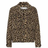 Pulz Jeans ( Dame )  - PULZ - PZALICE SHORT JACKET | JAKKE BROWN ANIMAL PRINT