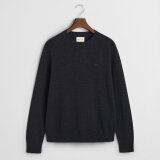 Gant - Gant - Wool blend crew neck | Strik Dark Navy Melange