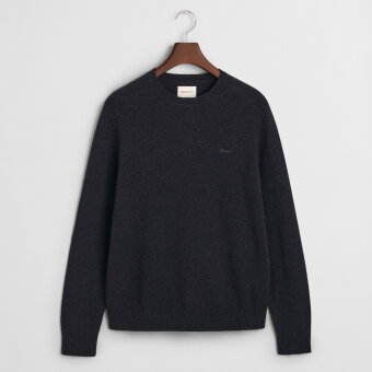 Gant - Gant - Wool blend crew neck | Strik Dark Navy Melange